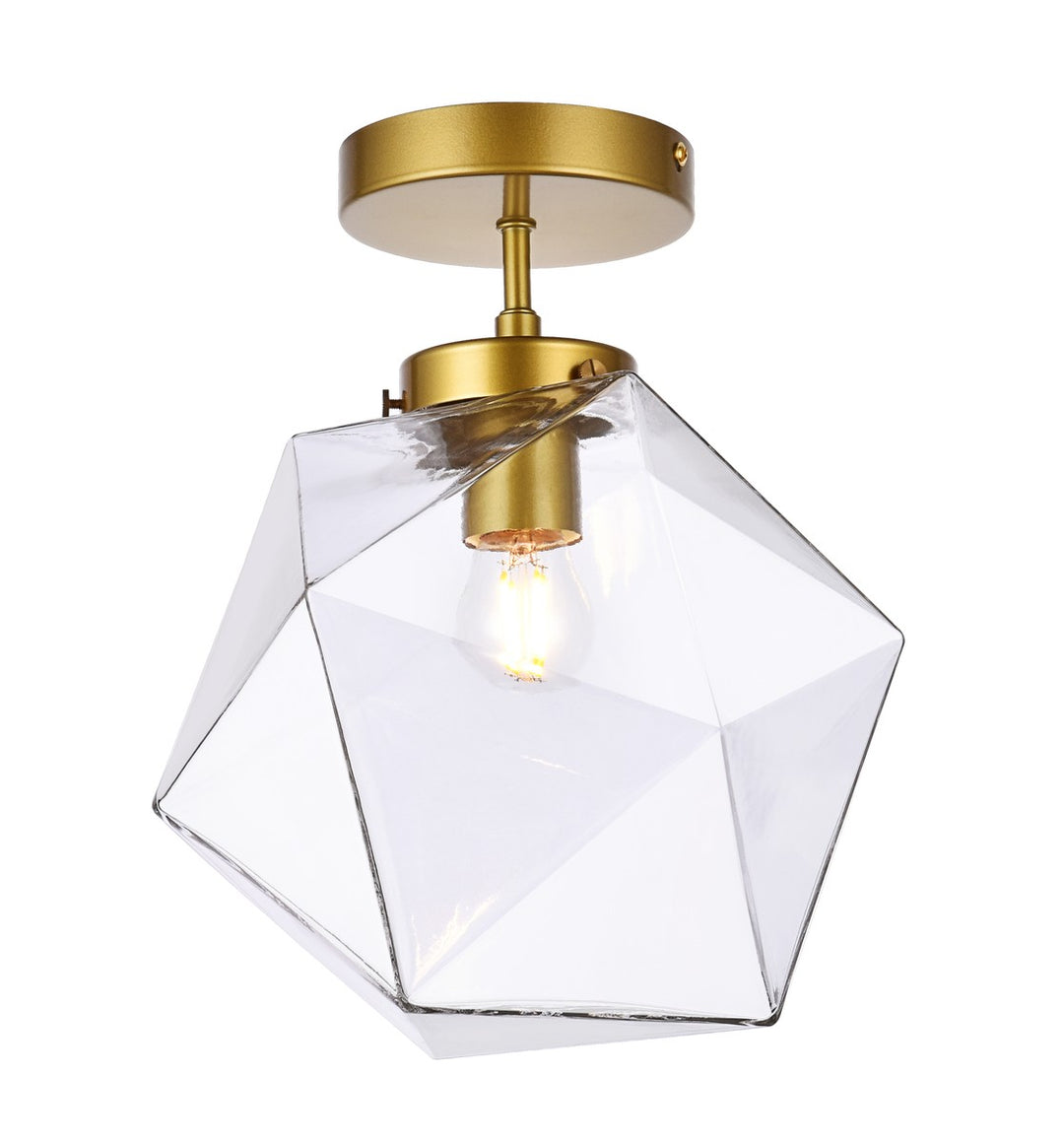 Elegant Lawrence LD2346BR Ceiling Light - Brass And Clear