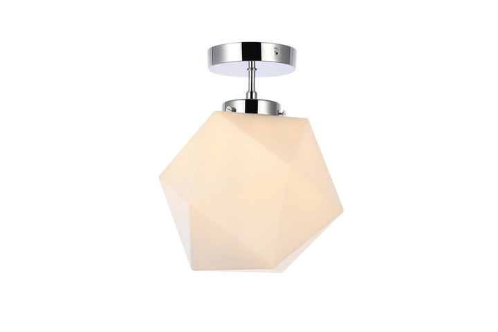 Elegant Lawrence LD2347C Ceiling Light - Chrome And White