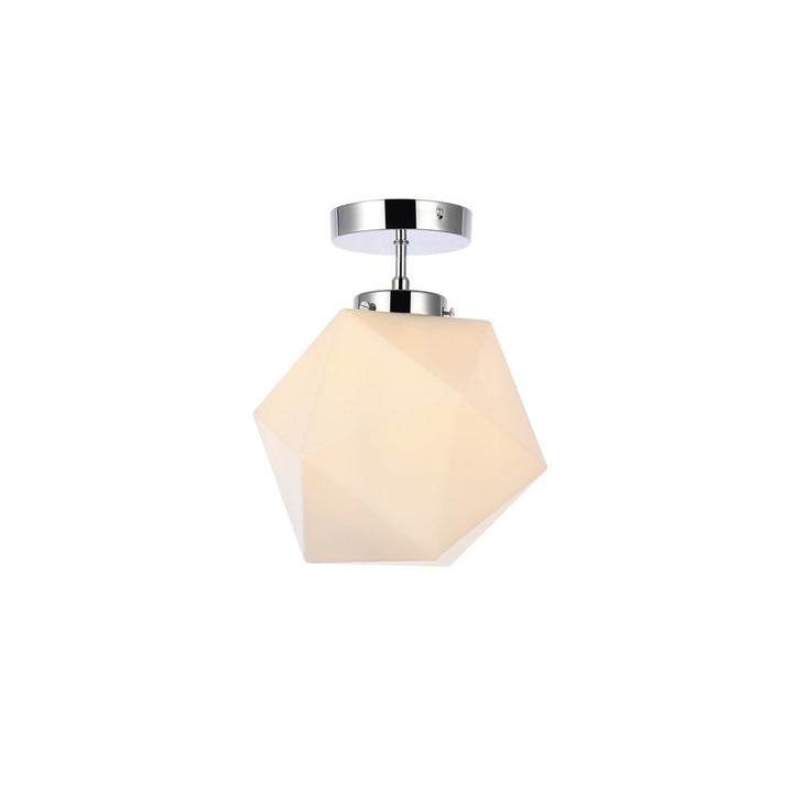 Elegant Lawrence LD2347C Ceiling Light - Chrome And White