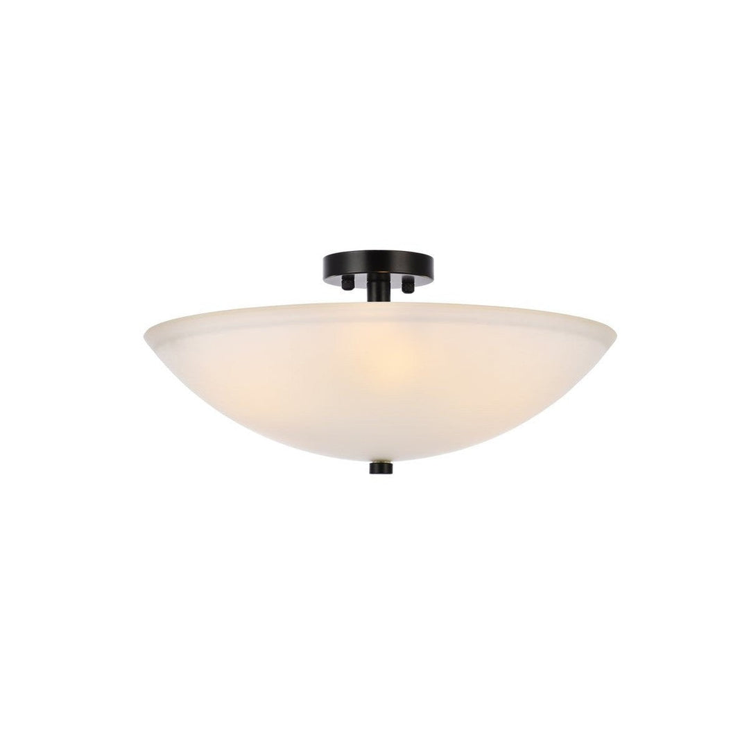 Elegant Jeanne LD2349BK Ceiling Light - Black And Frosted White