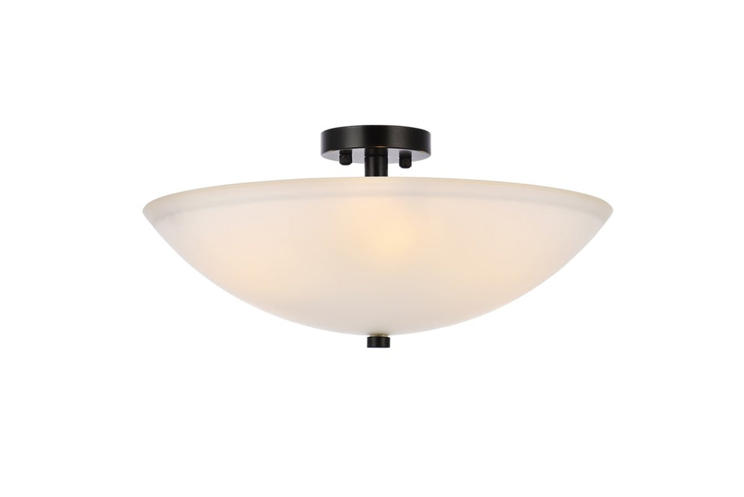 Elegant Jeanne LD2349BK Ceiling Light - Black And Frosted White