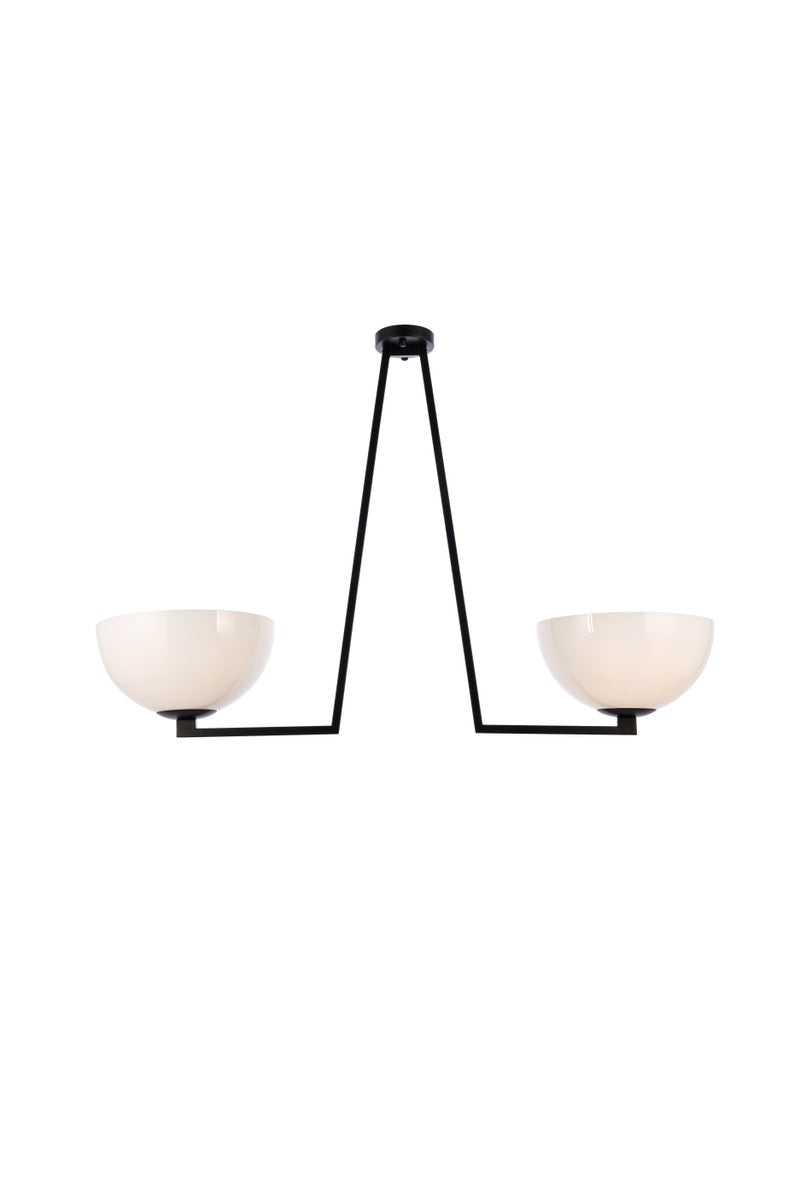 Elegant Jeanne LD2350BK Pendant Light - Black And White