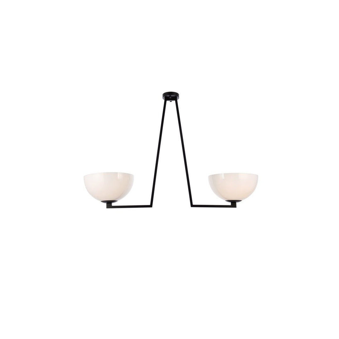 Elegant Jeanne LD2350BK Pendant Light - Black And White