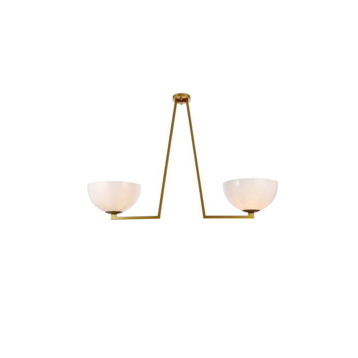 Elegant Jeanne LD2350BR Pendant Light - Brass And White