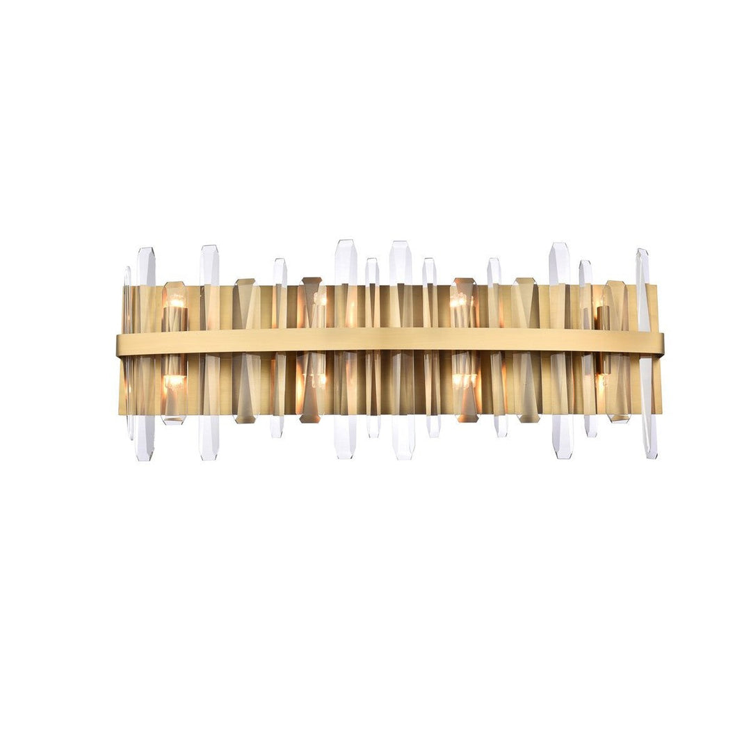 Elegant Serena 2200W30SG Bath Vanity Light 5 in. wide - Satin Gold