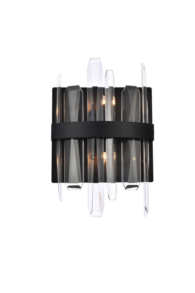 Elegant Serena 2200W8BK Wall Sconce Light - Black