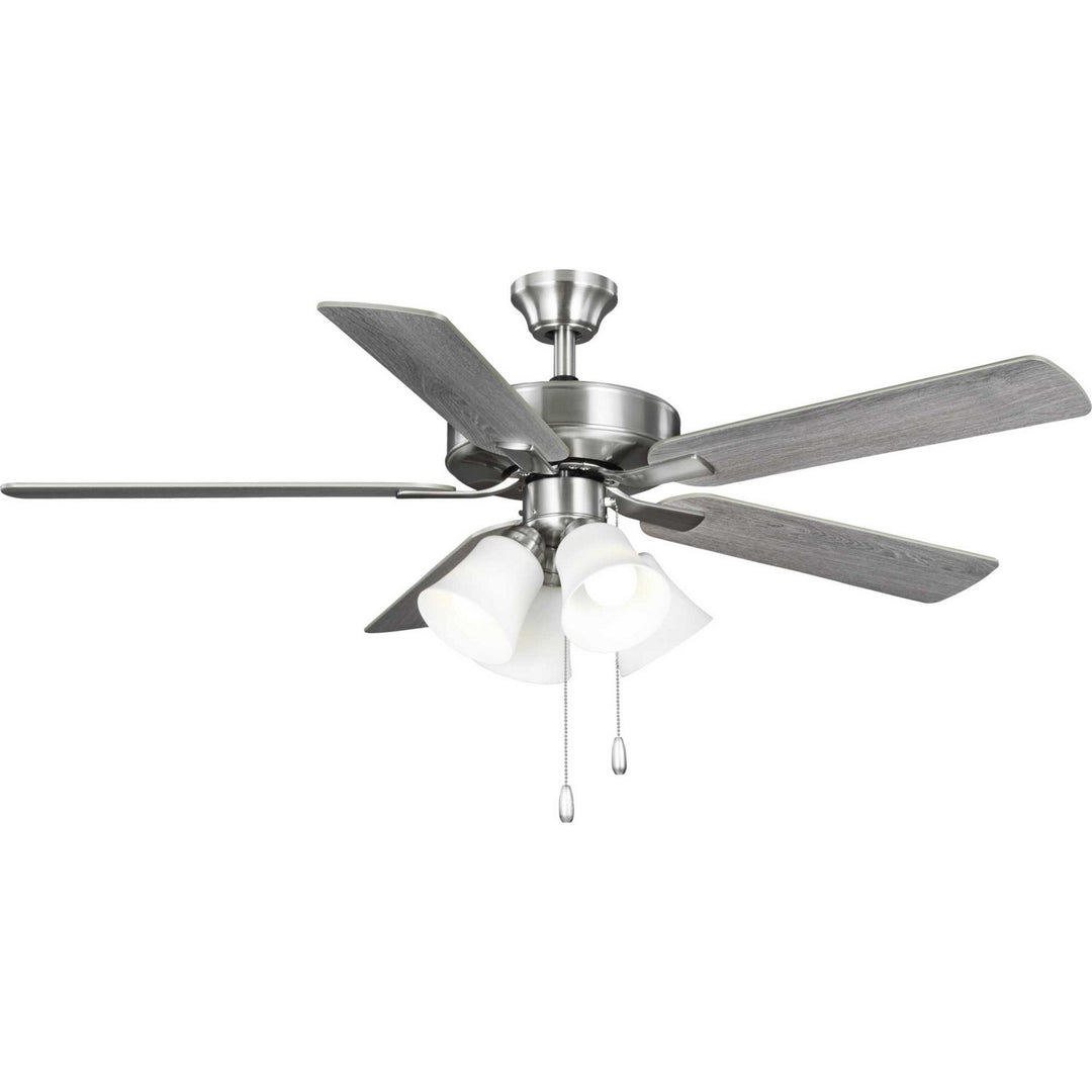 Progress Airpro E-Star Fan P250077-009-WB Ceiling Fan - Brushed Nickel, Silver, Grey Weathered Wood/