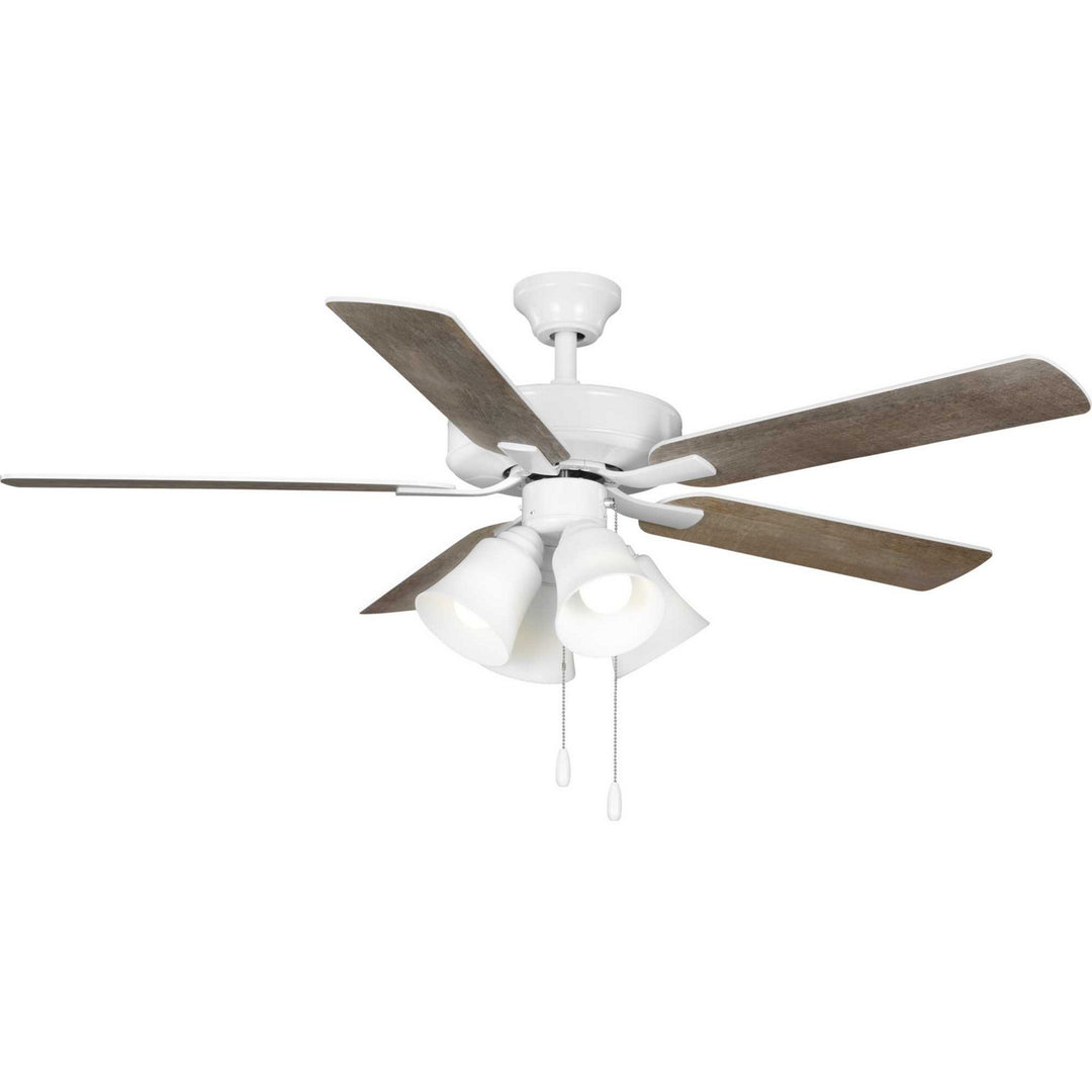 Progress Airpro E-Star Fan P250077-030-WB Ceiling Fan - White, White, Antique Wood/