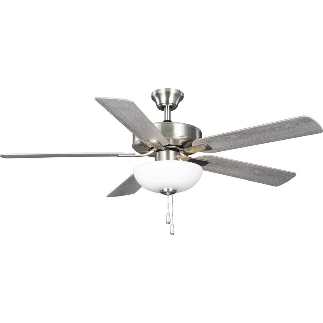 Progress Airpro E-Star Fan P250078-009-WB Ceiling Fan - Brushed Nickel, Silver, Grey Weathered Wood/