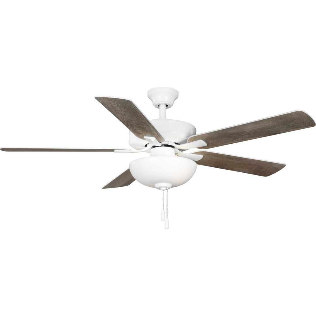 Progress Airpro E-Star Fan P250078-030-WB Ceiling Fan - White, White, Antique Wood/