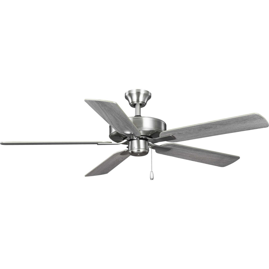 Progress Airpro Builder Fan P250080-009 Ceiling Fan - Brushed Nickel, Silver, Grey Weathered Wood/