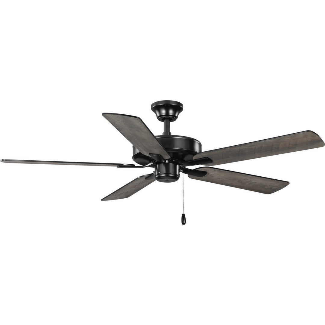 Progress Airpro Builder Fan P250080-31M Ceiling Fan - Matte Black, Black, Rustic Charcoal/