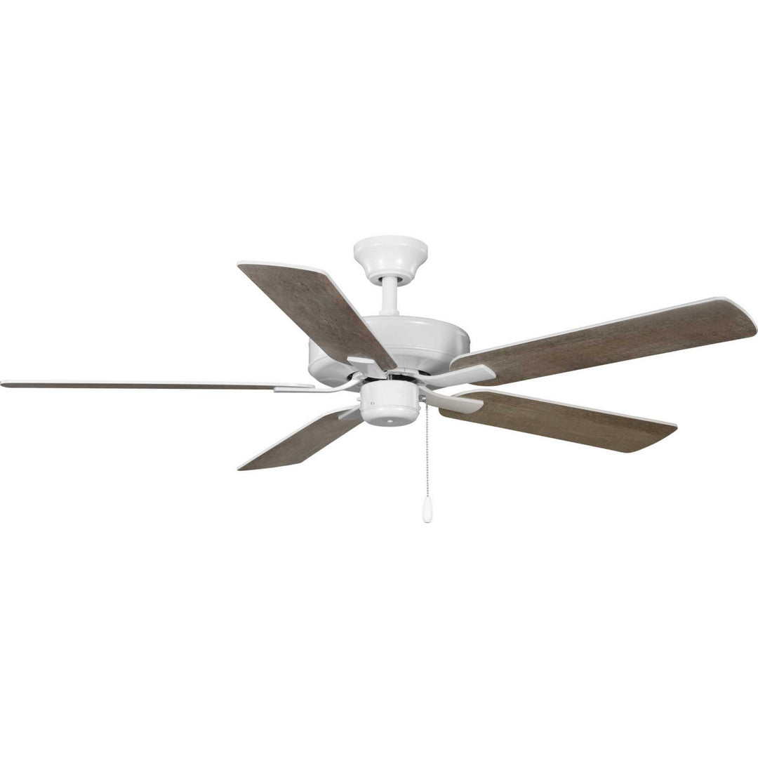 Progress Airpro E-Star Fan P250084-030 Ceiling Fan - White, White, Antique Wood/