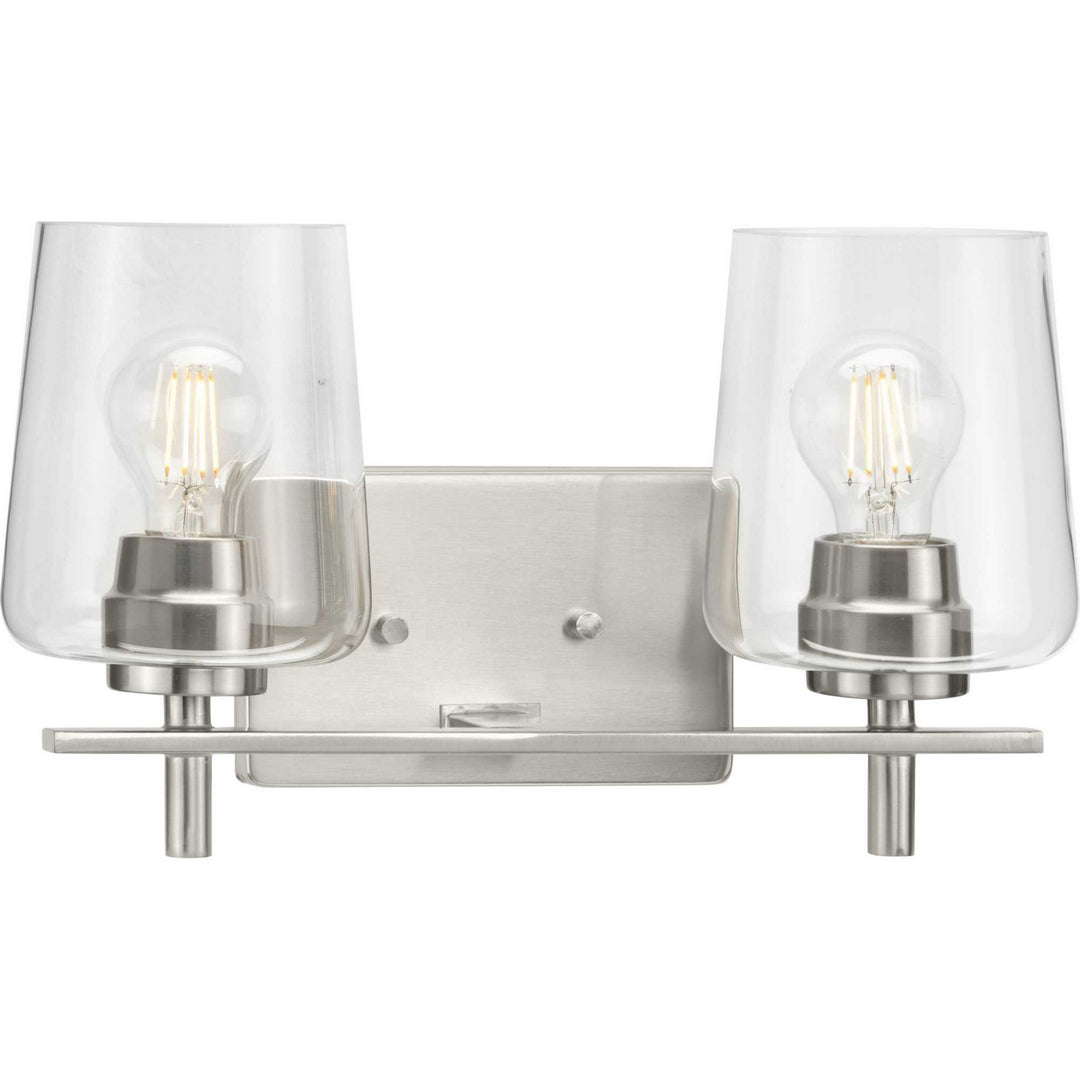 Progress Calais P300361-009 Bath Vanity Light 15 in. wide - Brushed Nickel