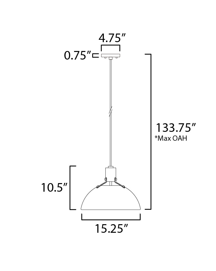 Maxim Dawn 12045ABBK Pendant Light - Antique Brass / Black