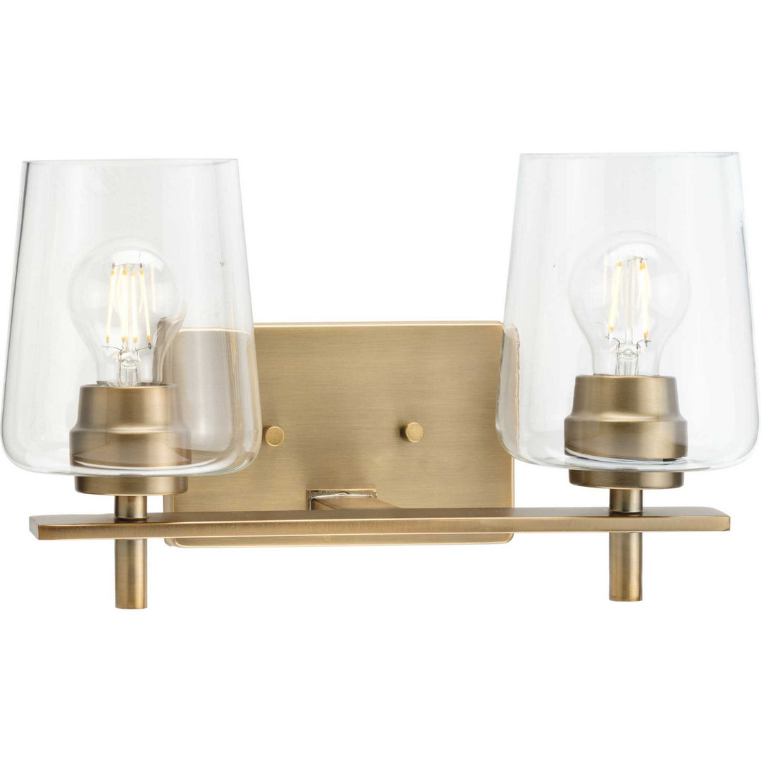 Progress Calais P300361-163 Bath Vanity Light 15 in. wide - Vintage Brass