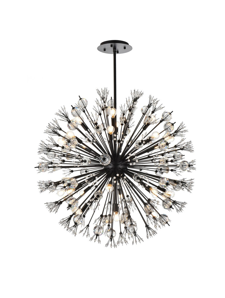 Elegant Vera 2500D38BK Chandelier Light - Black