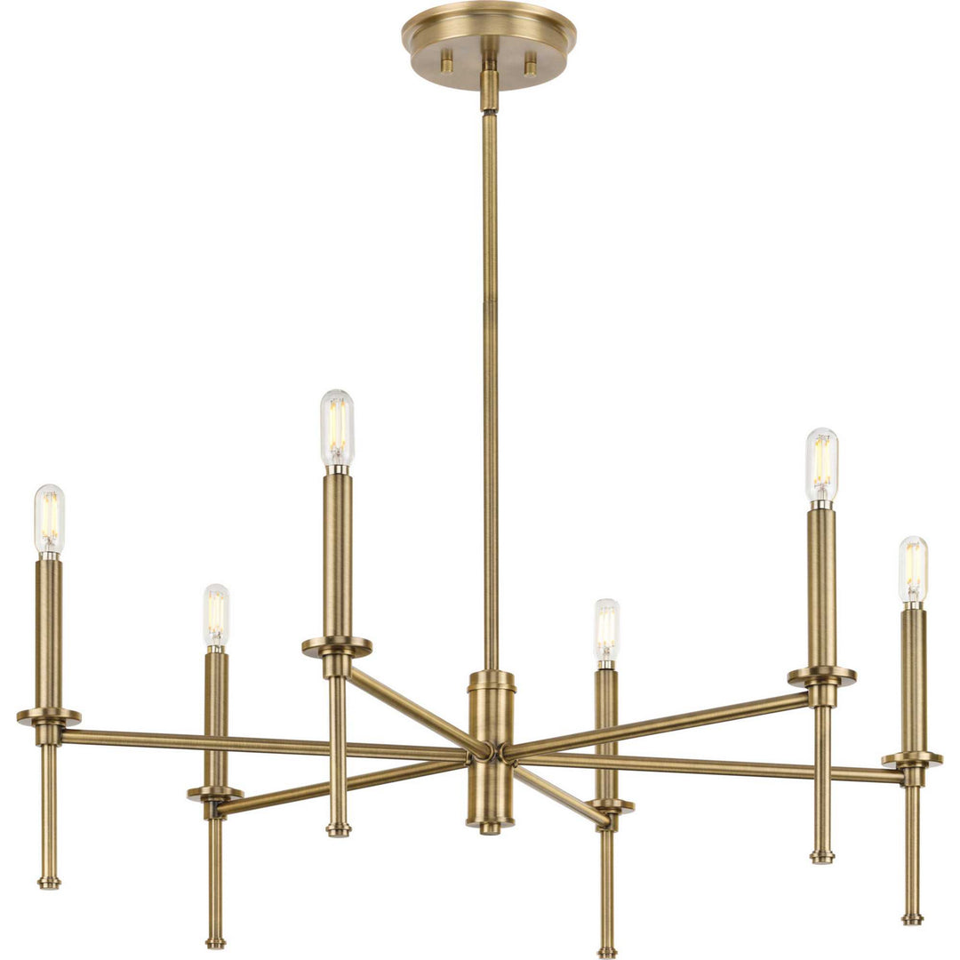 Progress Elara P400294-163 Chandelier Light - Vintage Brass