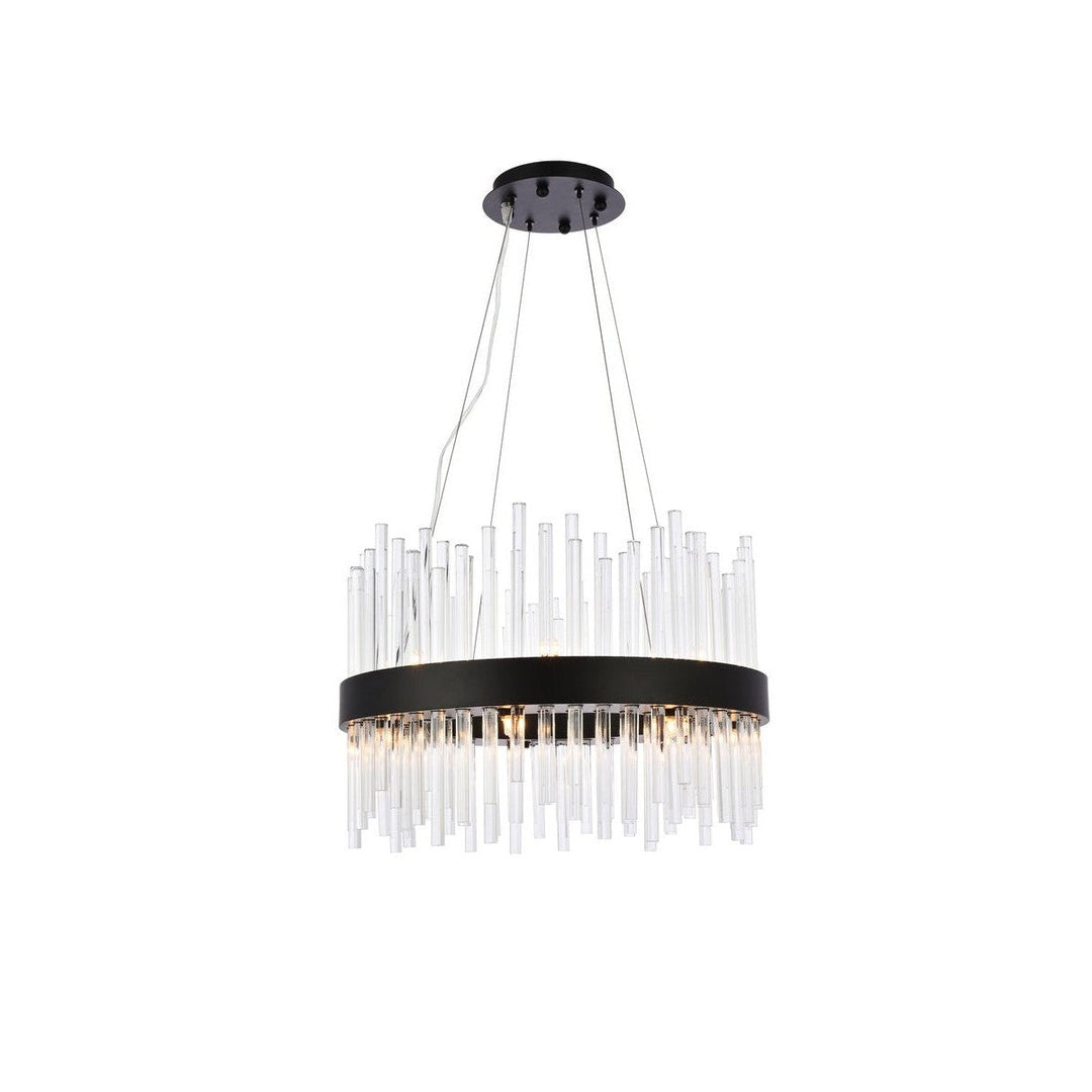 Elegant Dallas 3000D20BK Chandelier Light - Black