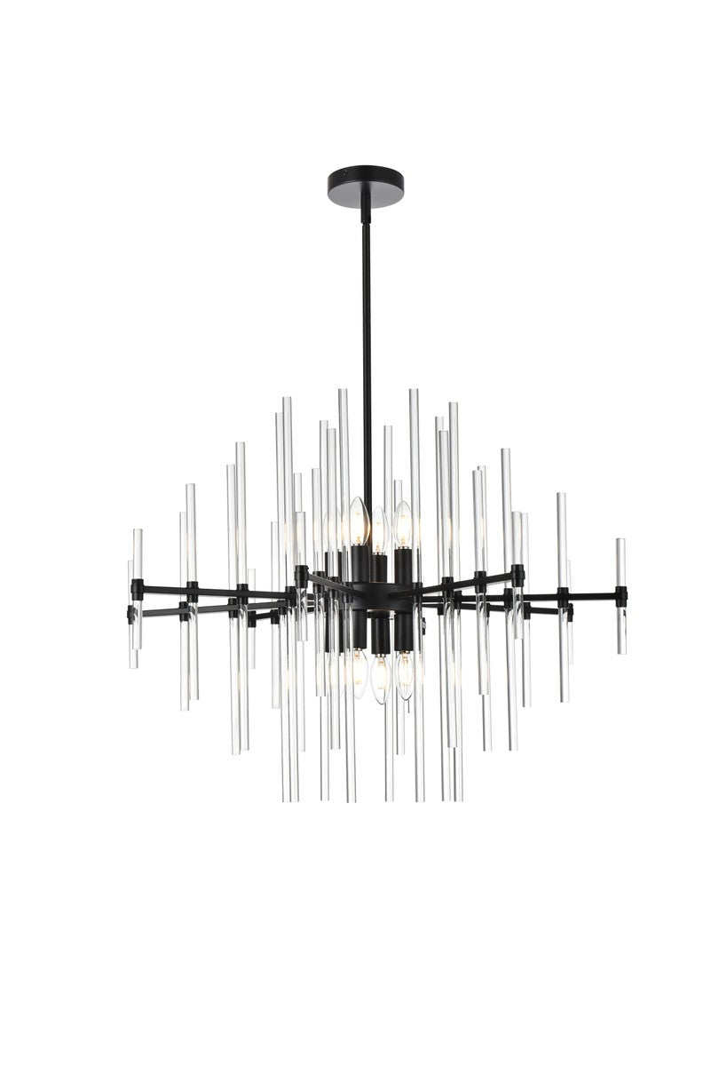 Elegant Sienna 2502D31BK Chandelier Light - Black