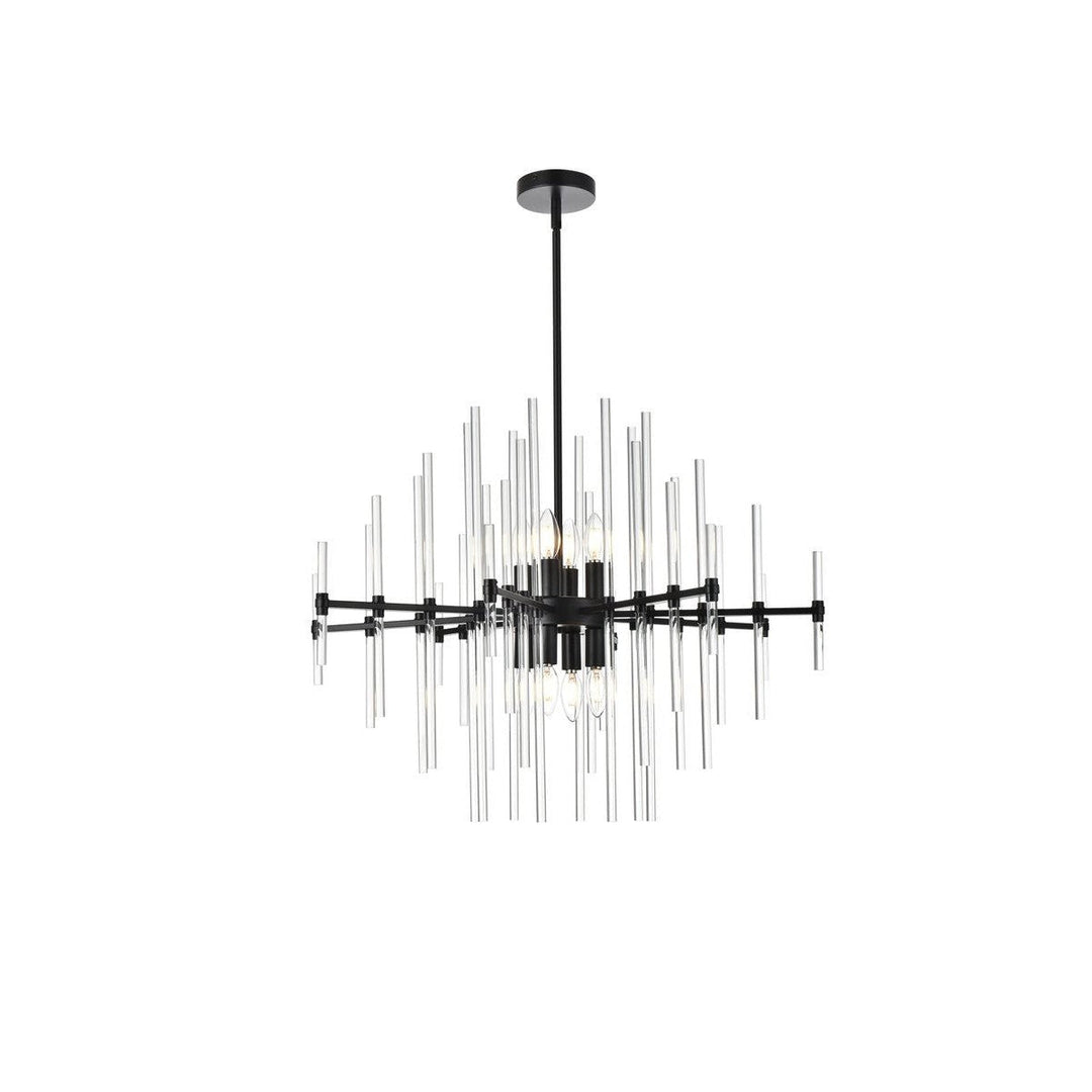 Elegant Sienna 2502D31BK Chandelier Light - Black