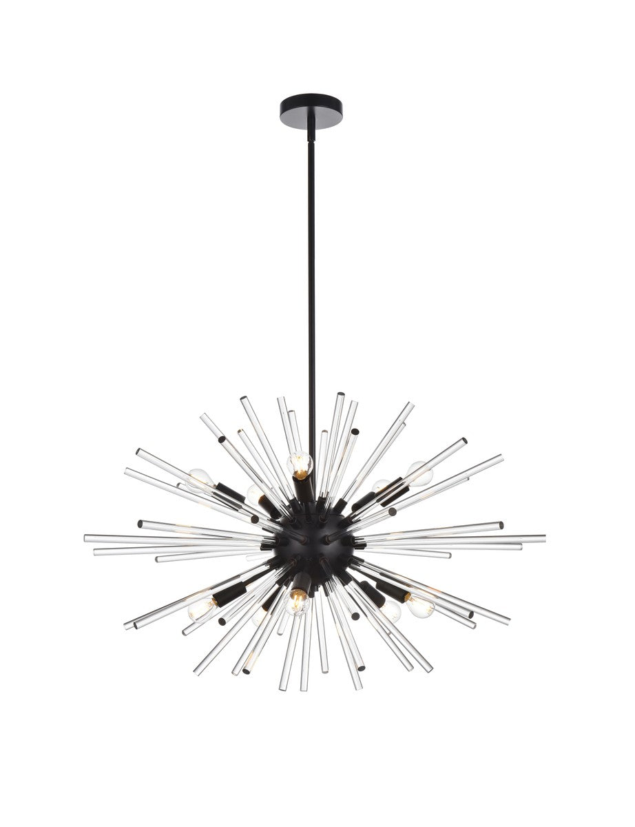 Elegant Sienna 2502D32BK Chandelier Light - Black