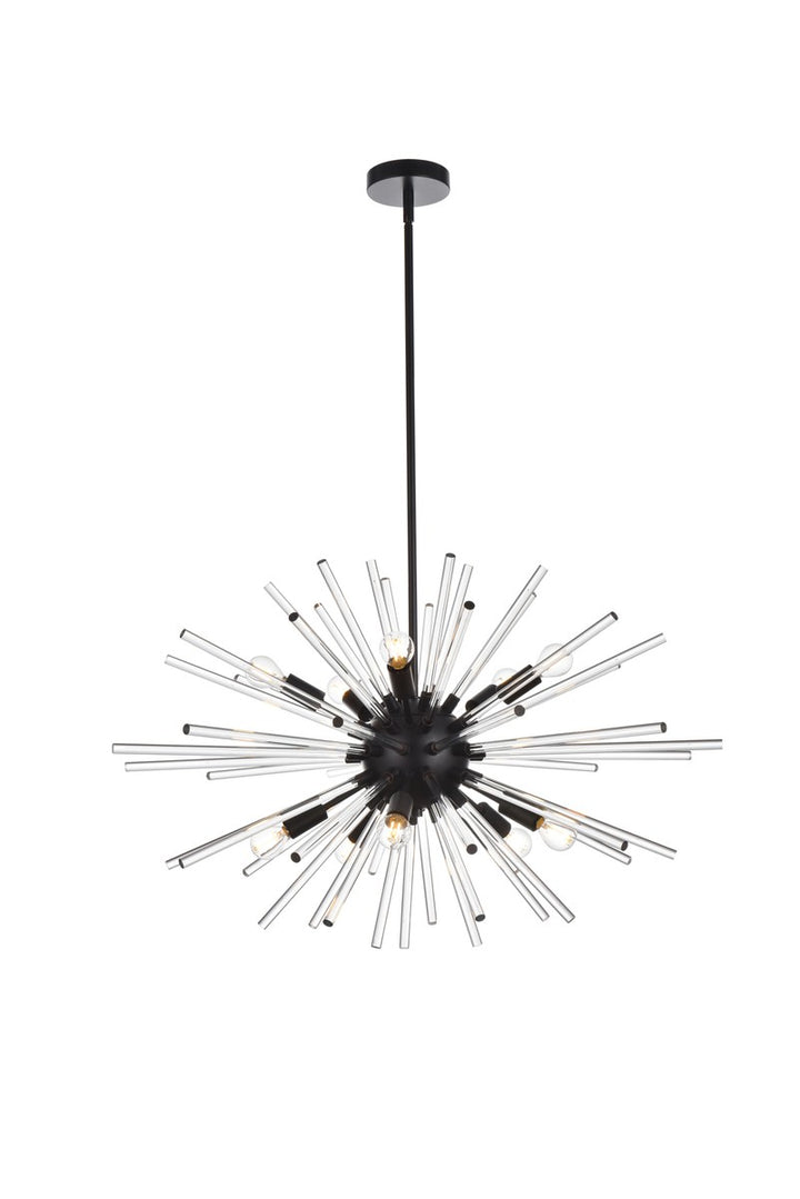 Elegant Sienna 2502D36BK Chandelier Light - Black