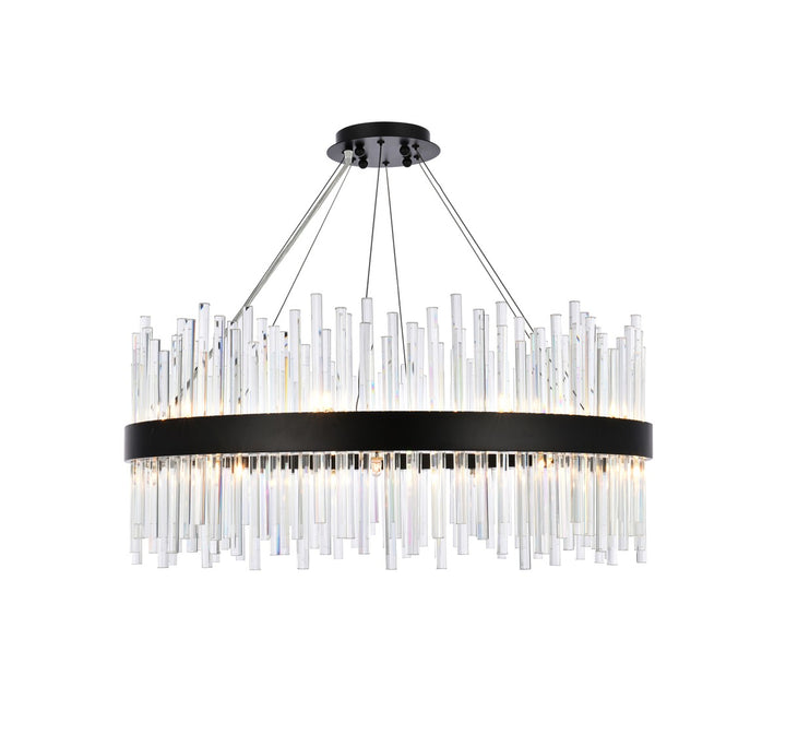 Elegant Dallas 3000D32BK Chandelier Light - Black