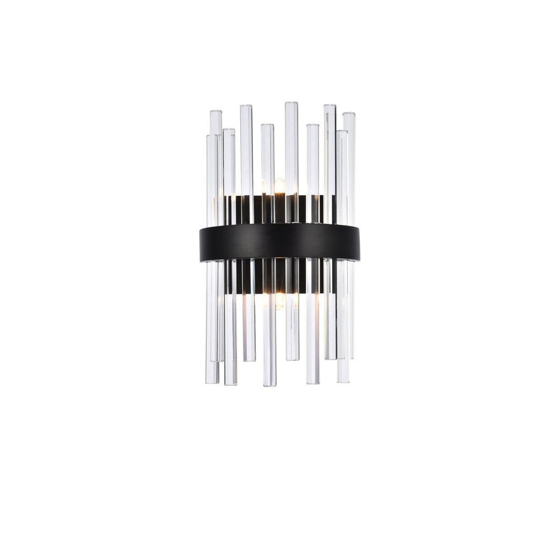 Elegant Dallas 3000W8BK Wall Sconce Light - Black