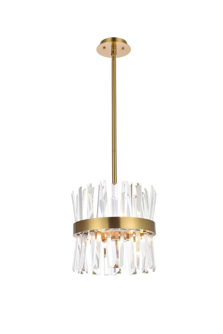 Elegant Serephina 6200D12SG Pendant Light - Satin Gold