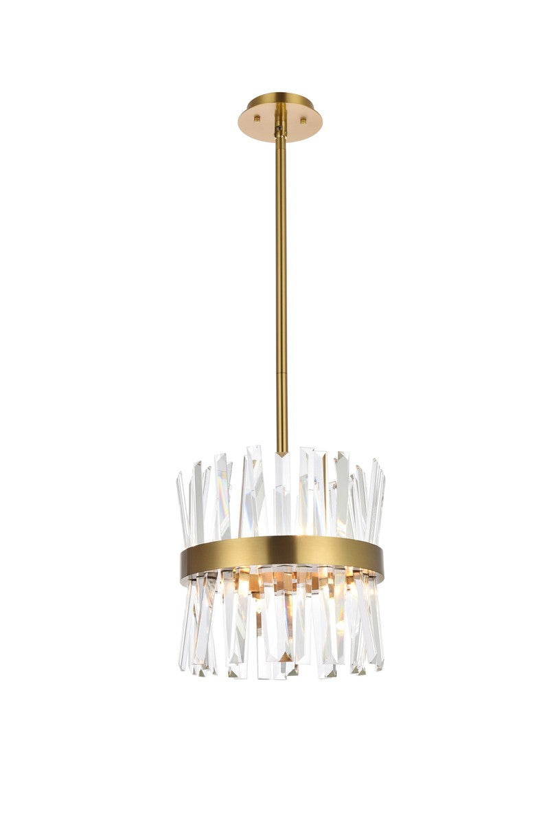 Elegant Serephina 6200D12SG Pendant Light - Satin Gold