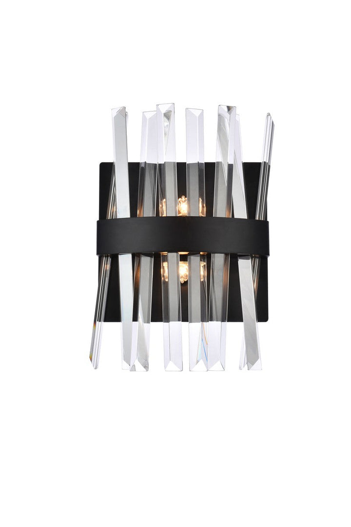 Elegant Serephina 6200W8BK Wall Sconce Light - Black