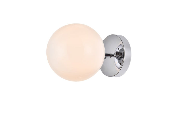 Elegant Mimi LD2451C Wall Sconce Light - Chrome And Frosted White