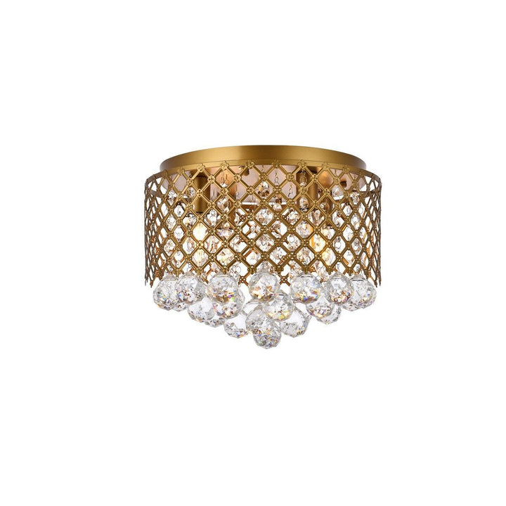 Elegant Tully LD5010F13BR Ceiling Light - Brass And Clear