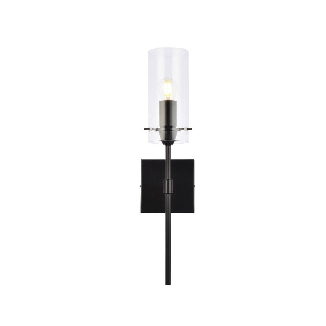 Elegant Elsreth LD2361BK Wall Sconce Light - Black And Clear