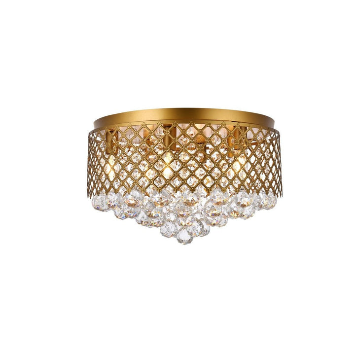 Elegant Tully LD5010F18BR Ceiling Light - Brass And Clear