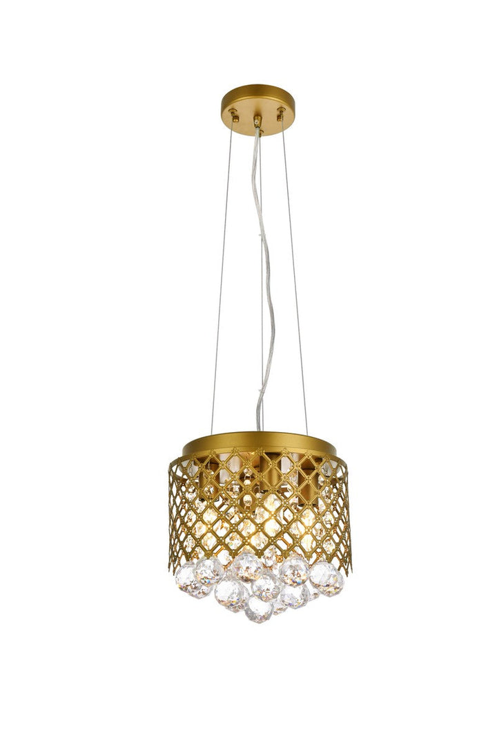 Elegant Tully LD520D10BR Pendant Light - Brass