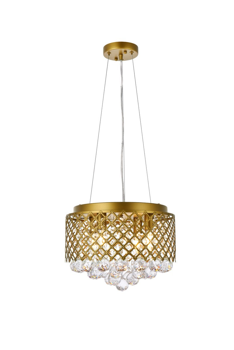 Elegant Tully LD520D13BR Pendant Light - Brass