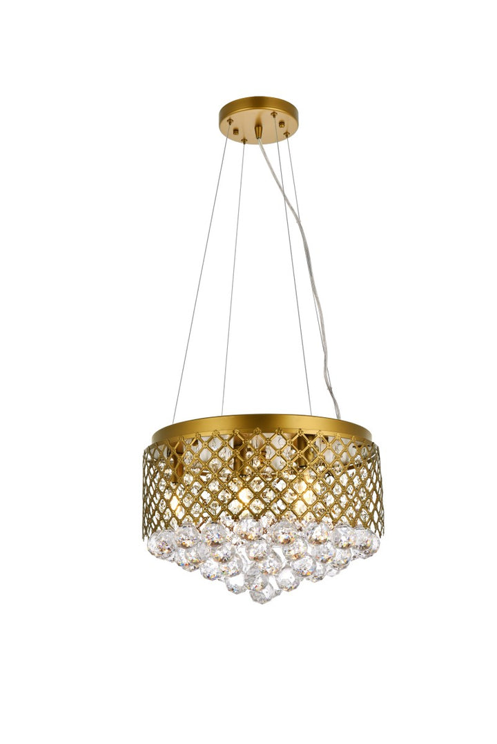 Elegant Tully LD520D16BR Pendant Light - Brass