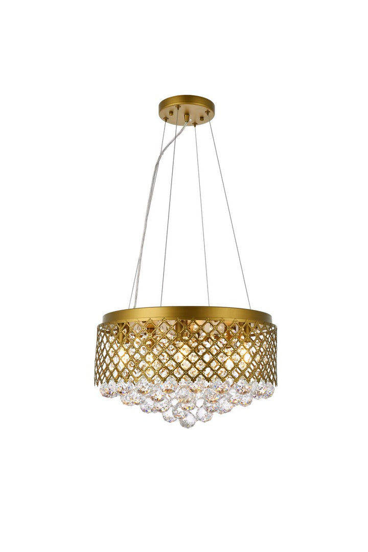 Elegant Tully LD520D18BR Pendant Light - Brass