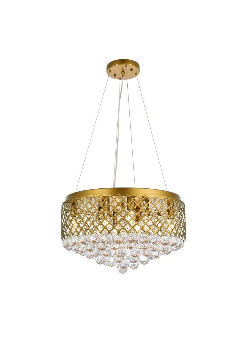 Elegant Tully LD520D20BR Pendant Light - Brass