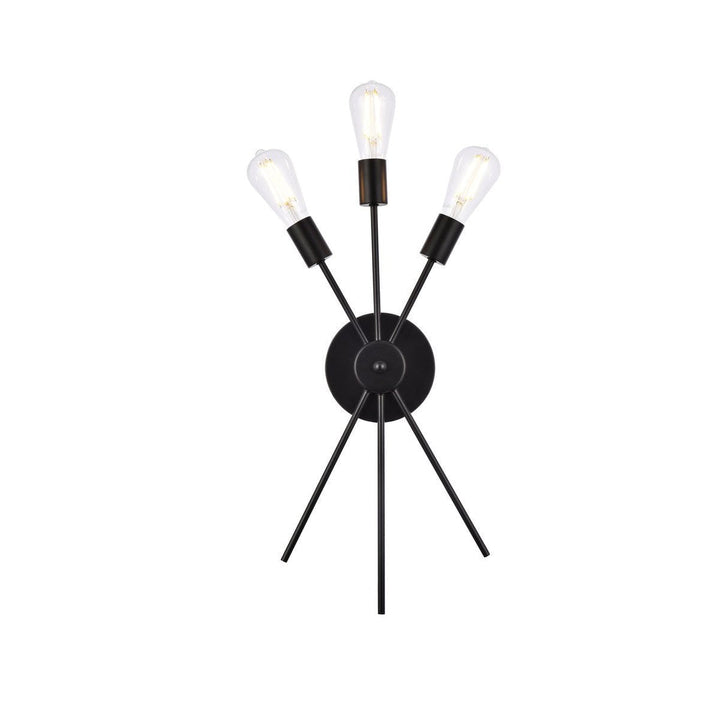 Elegant Lucca LD640W10BK Wall Sconce Light - Black