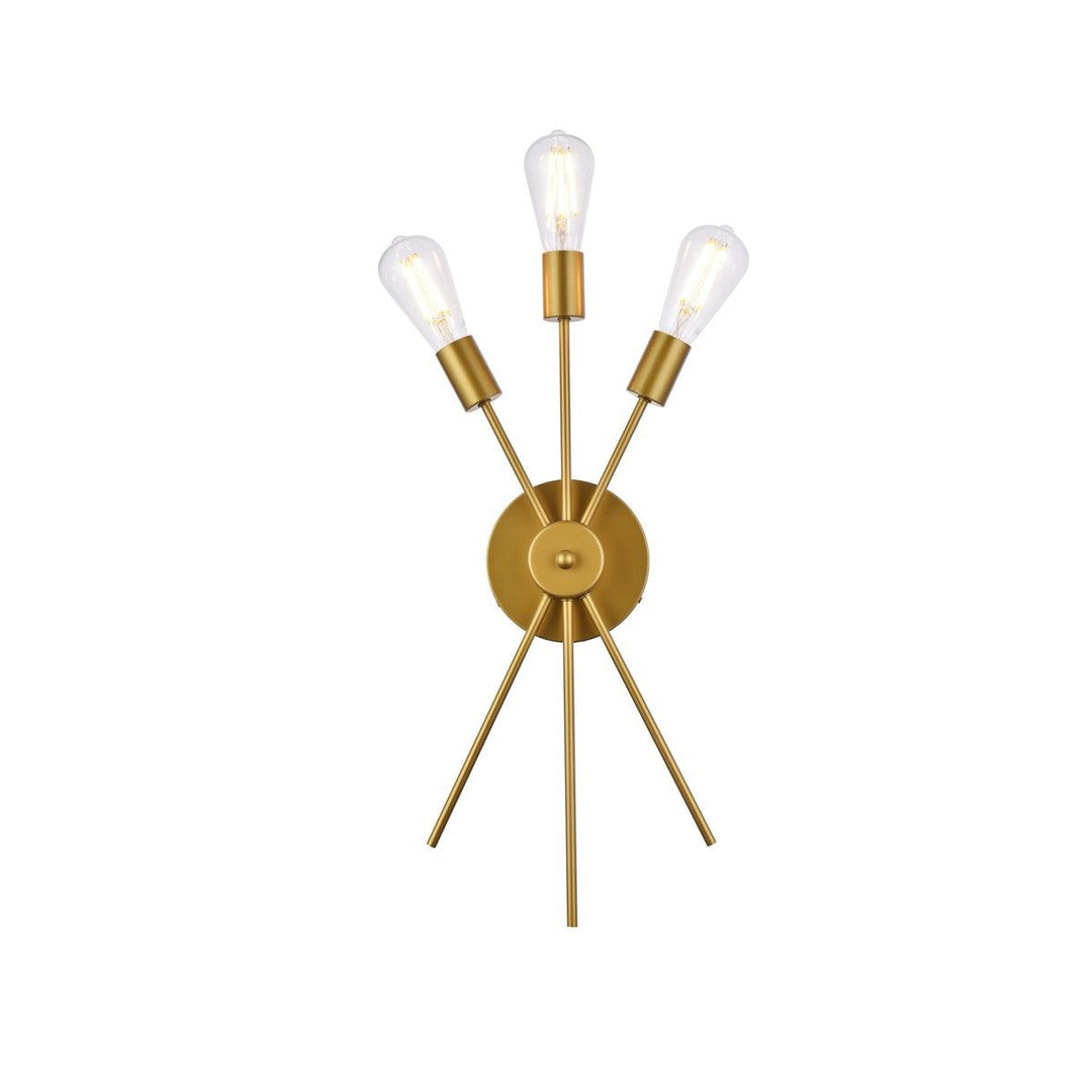 Elegant Lucca LD640W10BR Wall Sconce Light - Brass