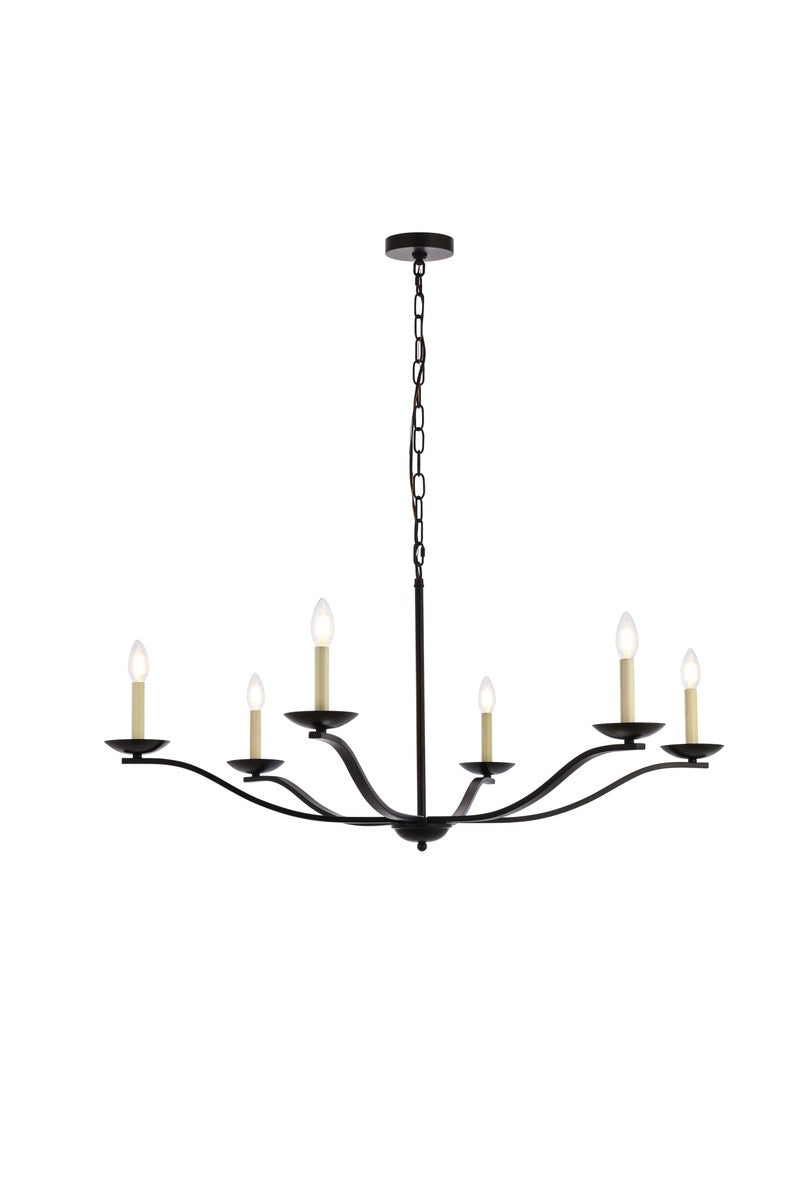 Elegant Trey LD641D42BK Chandelier Light - Black