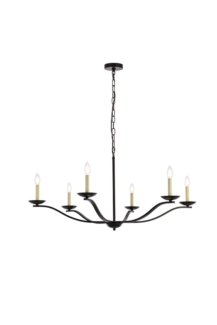 Elegant Trey LD641D42BK Chandelier Light - Black