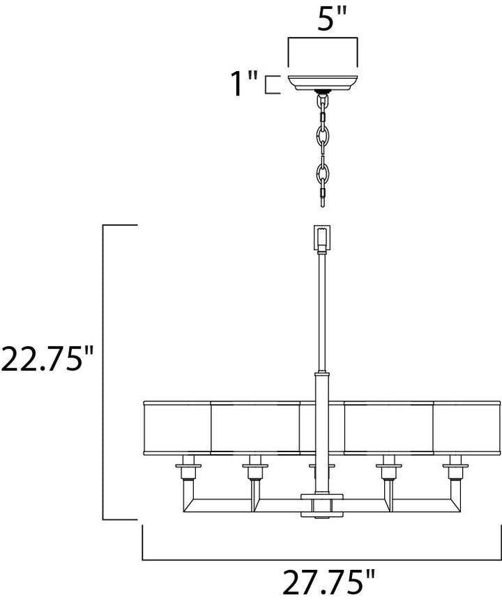 Maxim Nexus 12055WTSN Chandelier Light - Satin Nickel