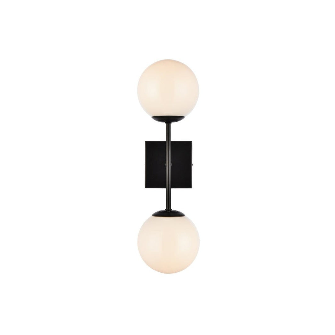 Elegant Neri LD2358BK Wall Sconce Light - Black And White