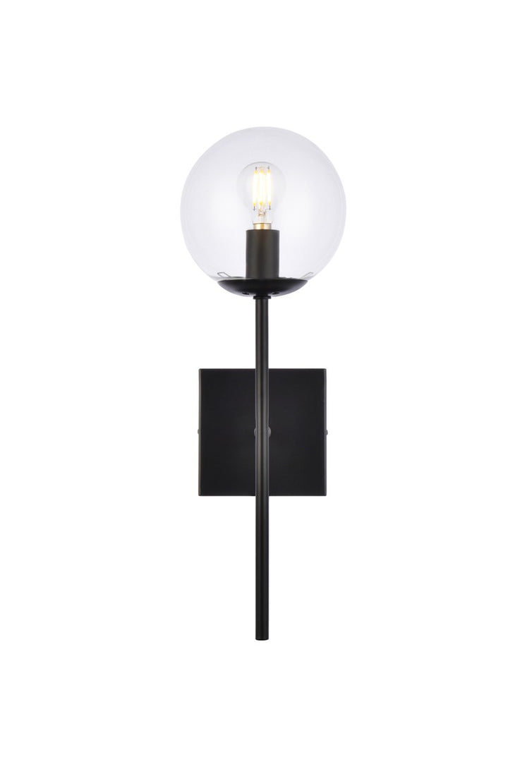 Elegant Neri LD2359BK Wall Sconce Light - Black And Clear