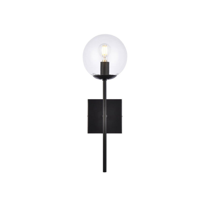 Elegant Neri LD2359BK Wall Sconce Light - Black And Clear