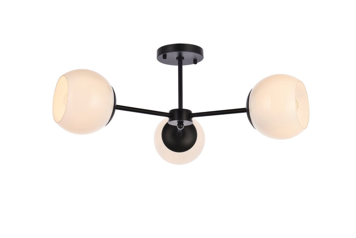 Elegant Briggs LD649F26BK Ceiling Light - Black And White